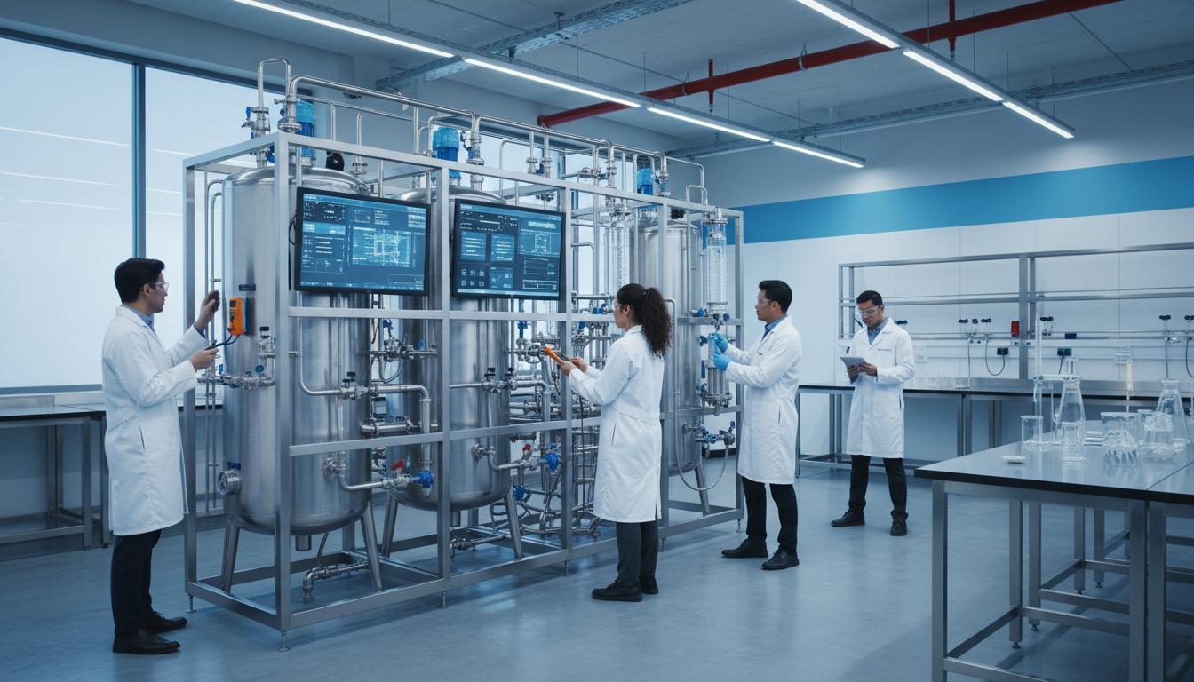 University pilot testing rig for water treatment research